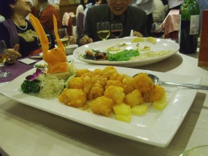 Dish 3: Fried Shrimp and Pineapple