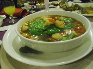 Dish 7: Scallops, vegetables, and nuts
