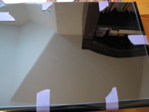 Faceplate taped to main body