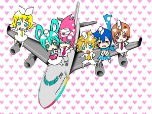 Random picture of vocaloids in the cloud(s)