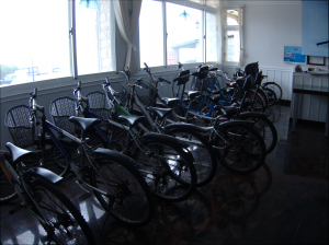 Free bikes for use at hotel