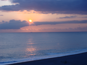Sunrise over peaceful waters